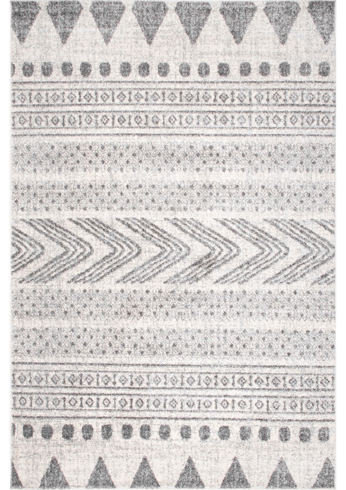 Nuloom Southwestern Tribal Bands, Grey 4'x6'