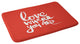 Kal Barteski Love Red Memory Foam Bath Mat, 17"x24"