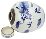 Blue & White Tiny Lid Mini Jar Dragon