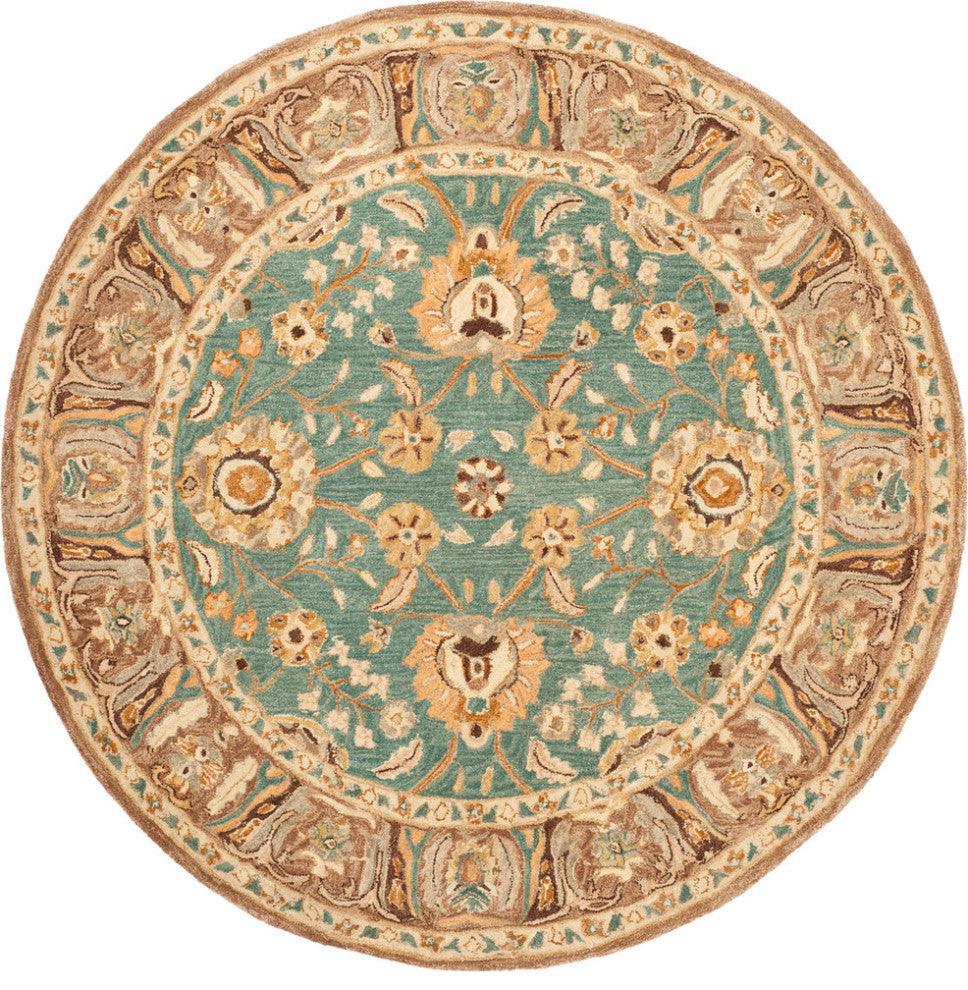 Safavieh Anatolia AN558D 6' Round Teal Rug