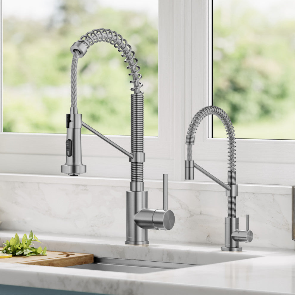 Bolden Commercial Style Pulldown Kitchen Faucet and Water Filter Faucet SFS