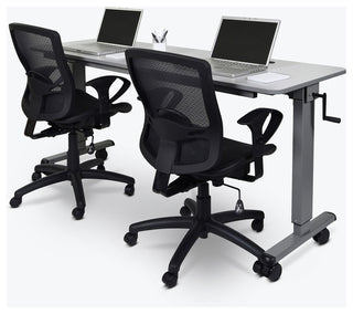 Luxor STAND-NESTC-72 72" Adjustable Flip Top Table With a Crank Handle