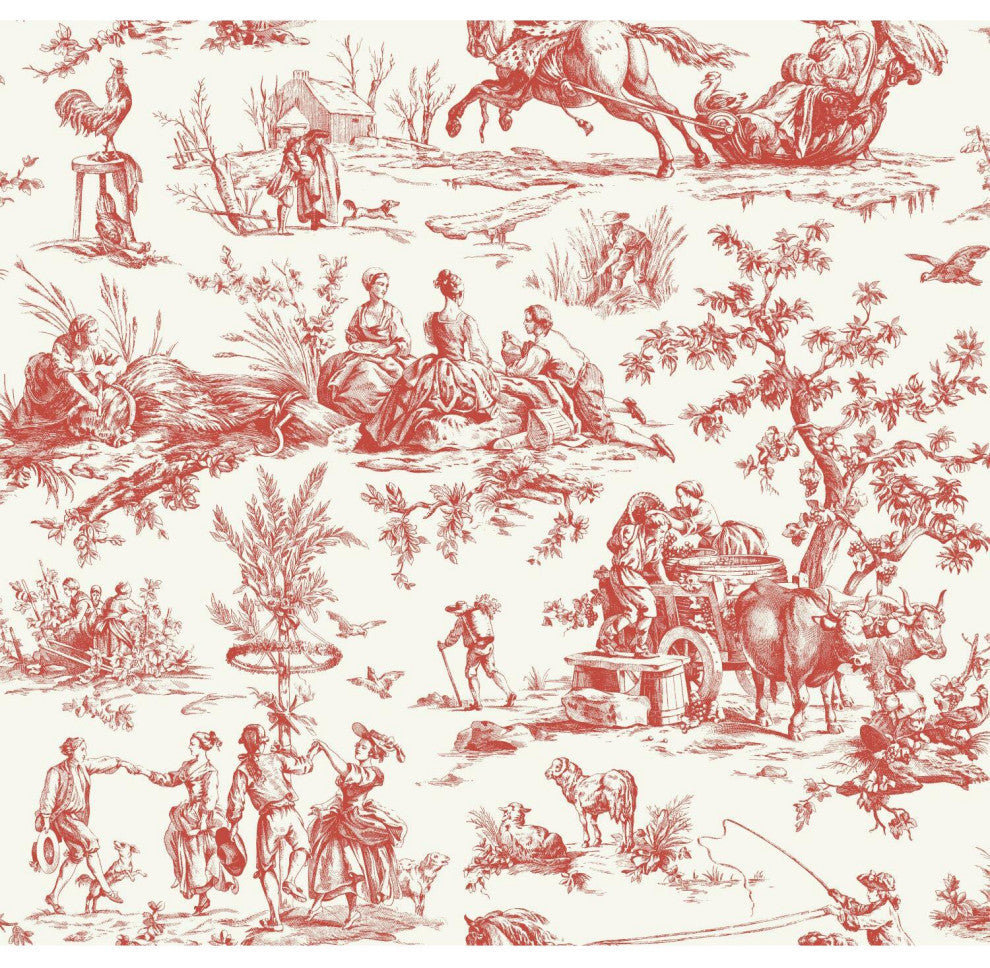 Seasons Toile Wallpaper