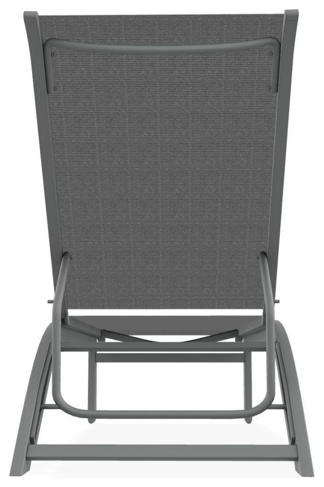 Kendall Sling Stackable Outdoor Chaise Lounge, Titanium/Graphite