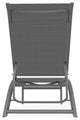 Kendall Sling Stackable Outdoor Chaise Lounge, Titanium/Graphite