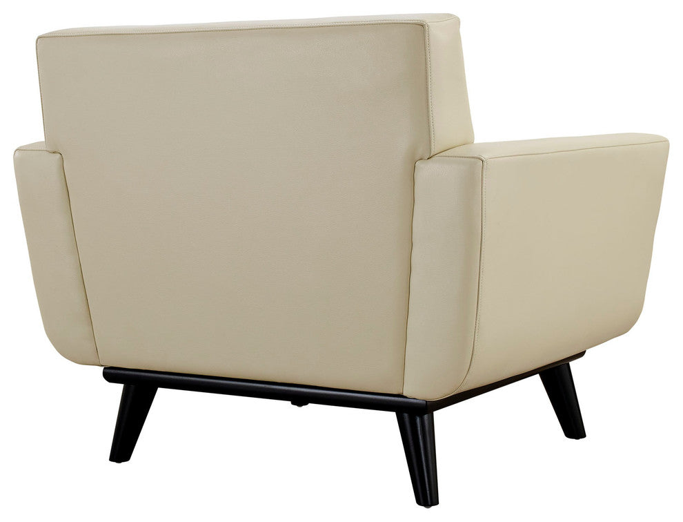 Modern Urban Contemporary Leather Sofa Set, Beige Leather