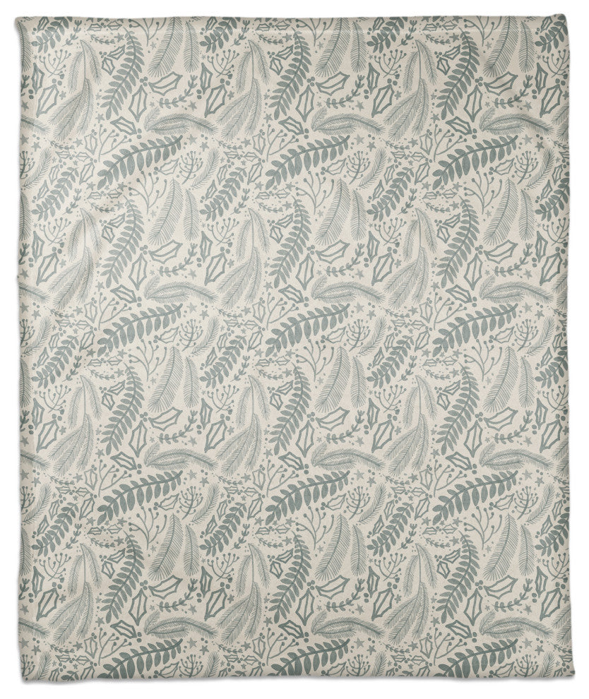 Green Winter Pattern 50"x60" Coral Fleece Blanket