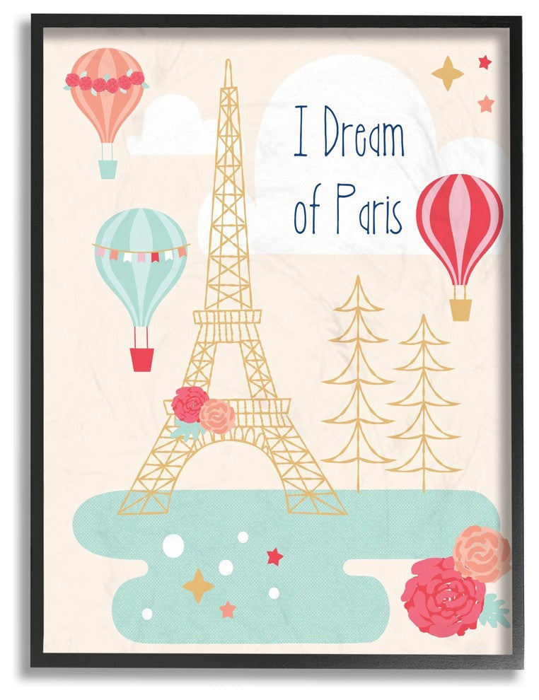 Stupell Industries I Dream Of Paris, 16 x 20