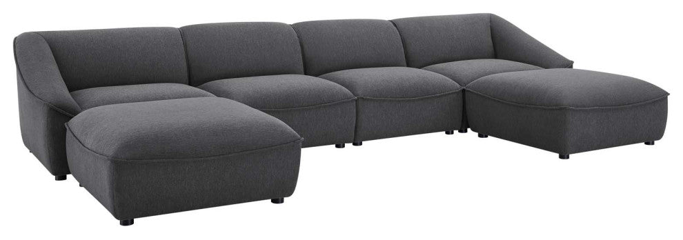 Comprise 6-Piece Living Room Set Charcoal