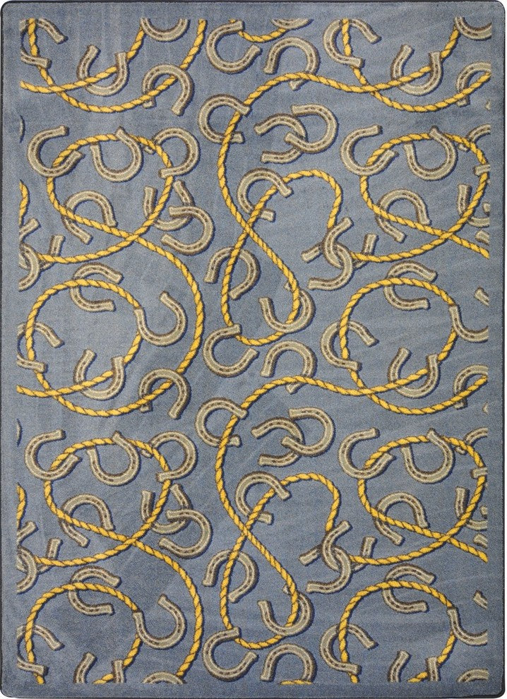 Kaleidoscope Rug, Rodeo, 3'10"x5'4", Federal Blue