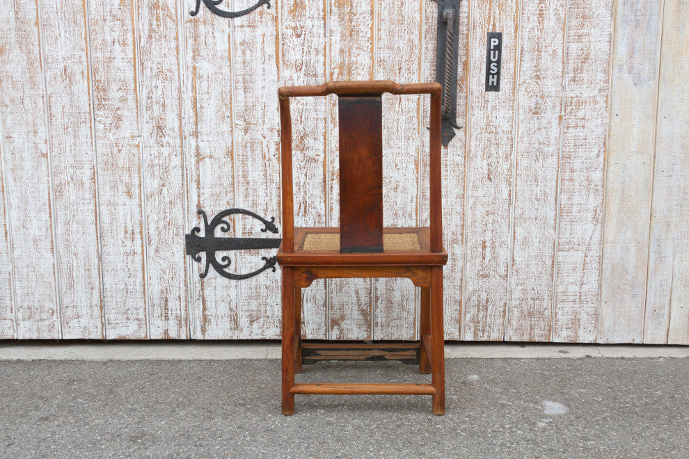 Antique Carved Elm Wood Chinese Chair