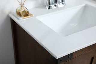 Home Living 19" Modern Espresso-Light Bathroom Vanity, Espresso