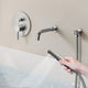 Wall-Mount Tub and Handheld Shower Faucet Set, Brushed Nickel