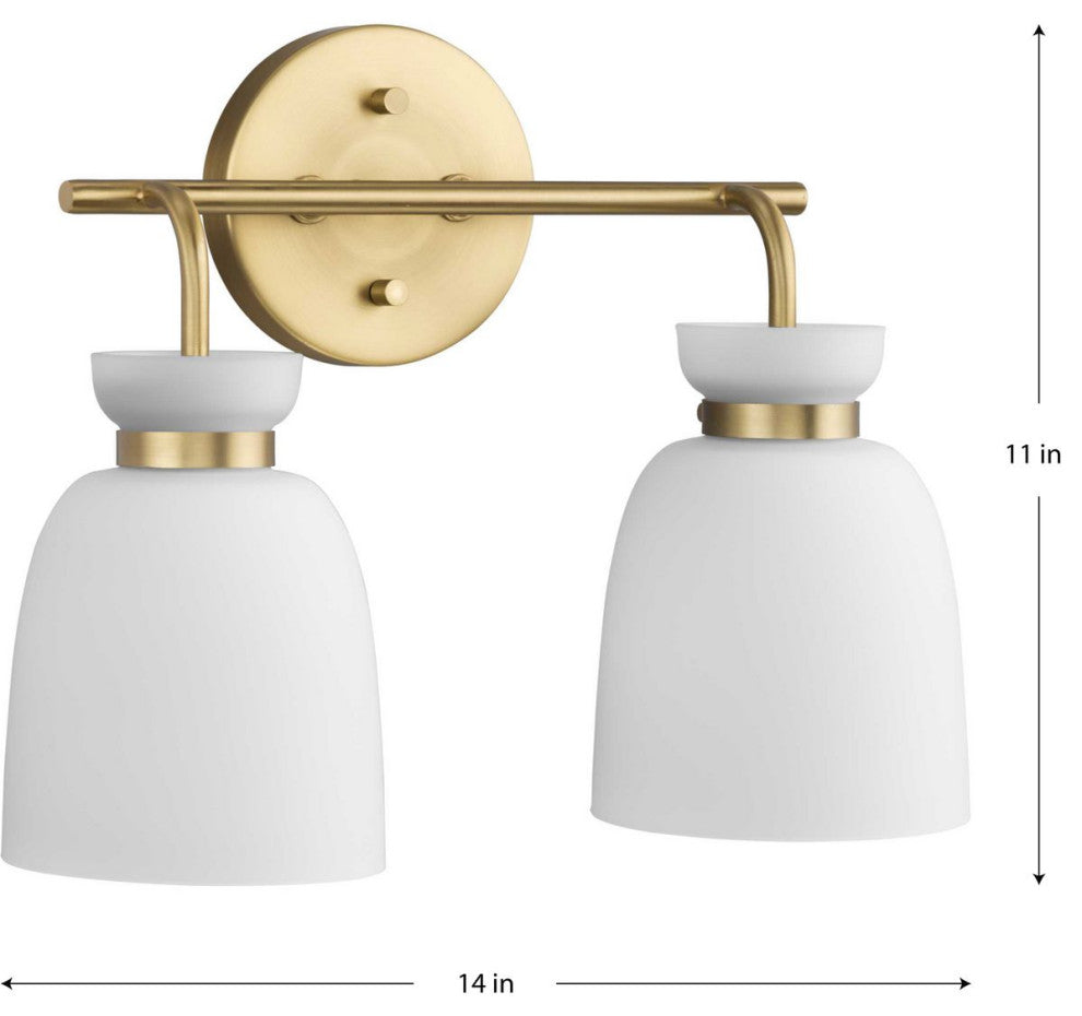 Lexie Collection Contemporary Vanity Light, Brushed Gold