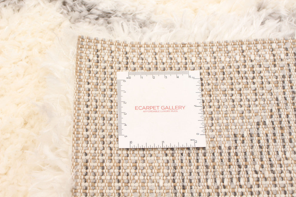 eCarpetGallery Shag Area Rug, Ivory, 6'7" x 9'6"