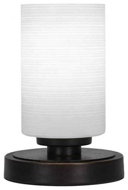 Luna 1-Light Table Lamp, Dark Granite/White Matrix