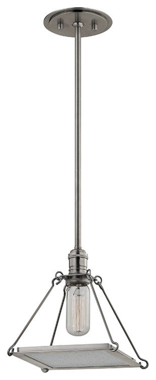 Thorndike, 1 Light, Pendant, Historic Nickel Finish, Clear Glass