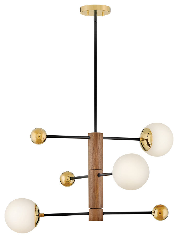 Lark Auggie Medium Adjustable Multi Tier Chandelier, Bright Brass