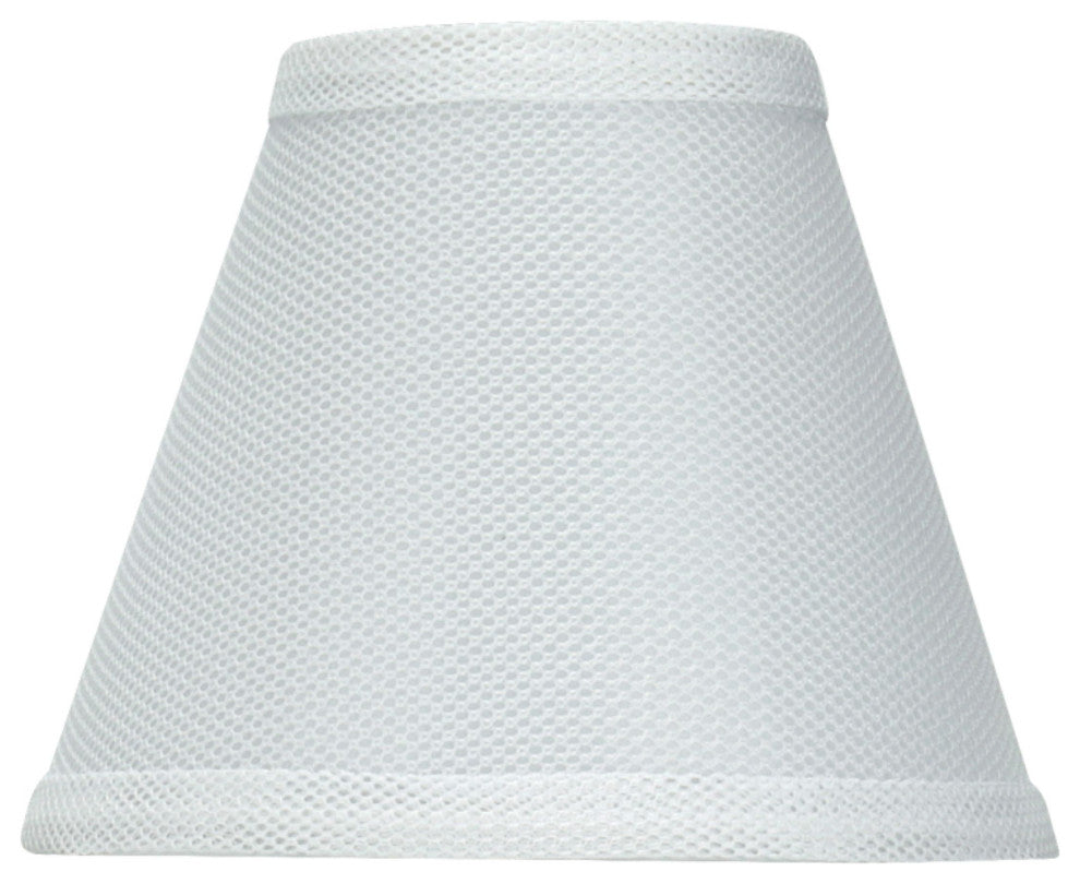 32107-9 Small Hardback Empire  Chandelier Clip On Lamp Shade White 3"x6"x5"