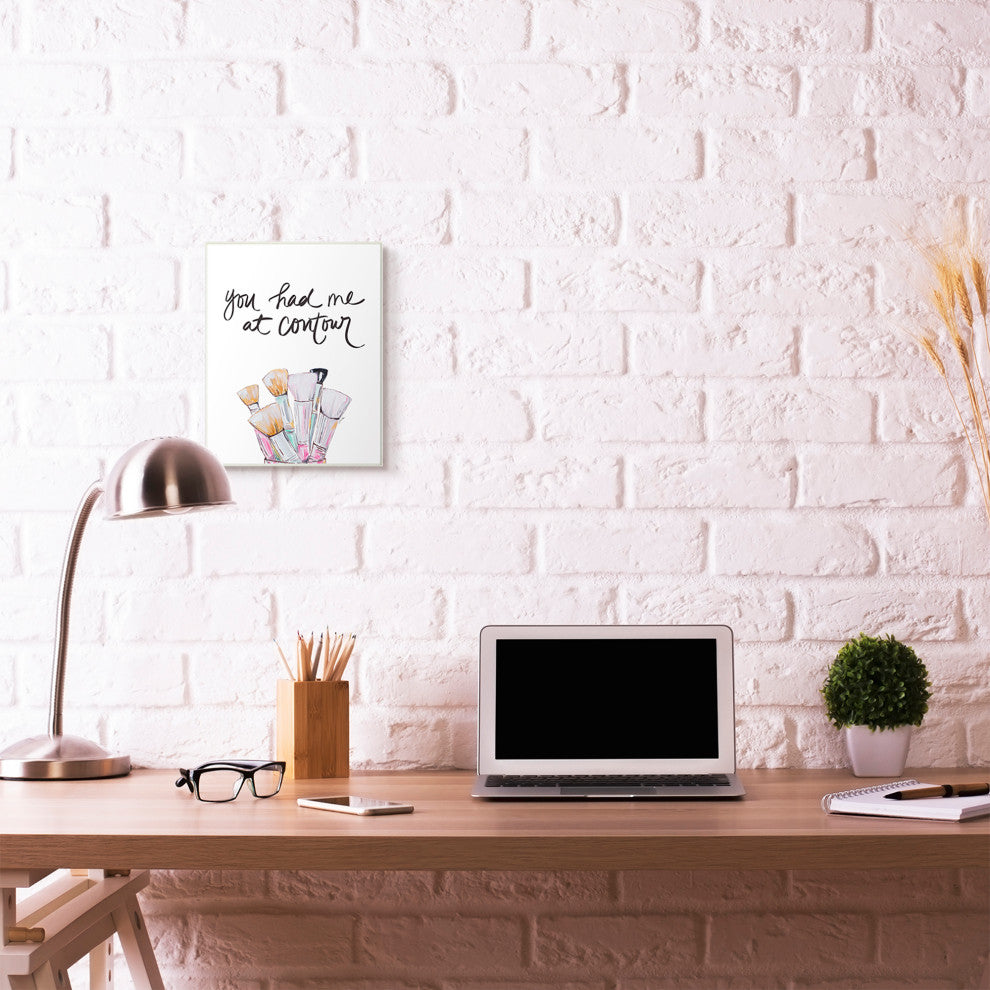 Contour Makeup Fashion Modern Watercolor Word Design, 10"x15"