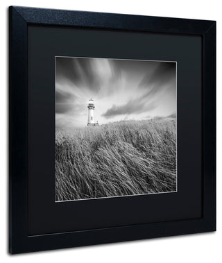 "Yaquina Lighthouse III" Matted Framed Canvas Art by Moises Levy