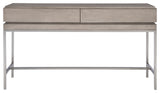 Uttermost Kamala Oak MDF and Stainless Steel Console Table in Mushroom Gray