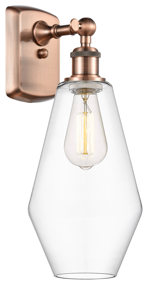 Innovations 516-1W-AC-G652-7 1-Light Sconce, Antique Copper