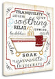"Bath II - White And Red" By Jennifer Pugh, Giclee Print on Gallery Wrap Canvas
