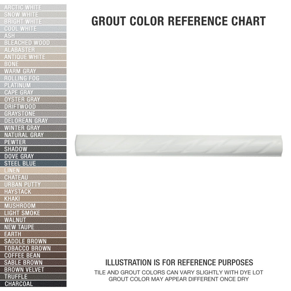White Rope Pencil Ceramic Wall Trim
