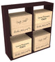 Solid Case Wine Storage Bin, Redwood, Burgundy