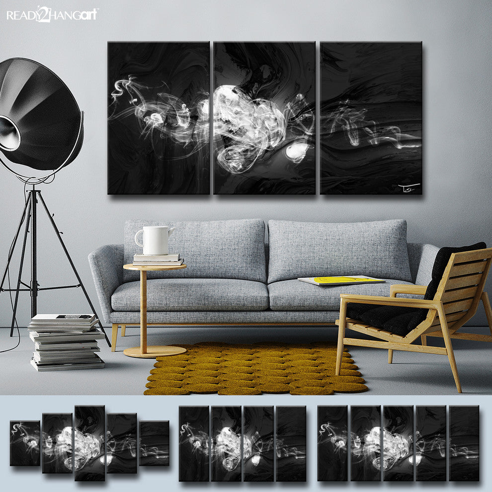 Ready2HangArt 'Glitzy Mist XLII' by Tristan Scott, 30"x60", 5 Piece Set