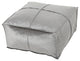 GDF Studio Cytheria Velvet Square Bean Bag Ottoman, Smoke