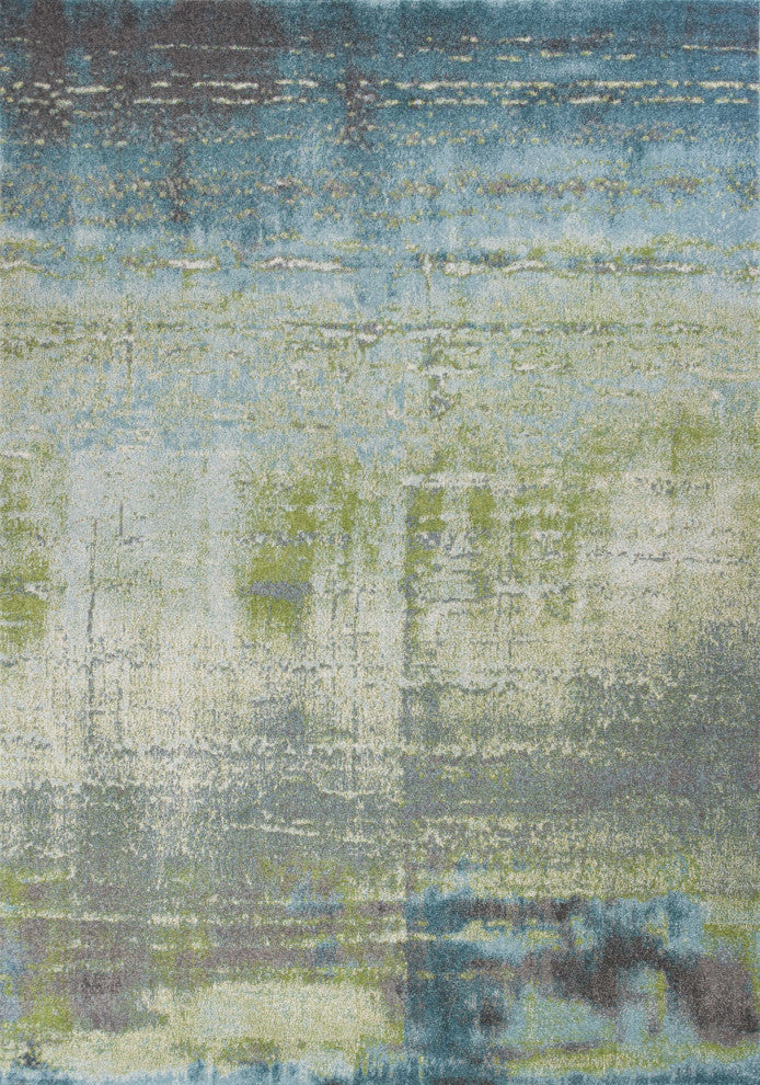 3' X 5' Blue Abstract Area Rug