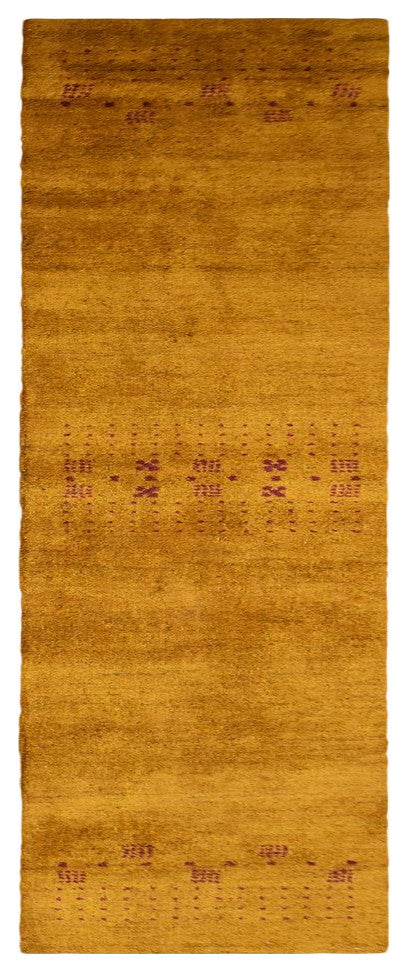 HAND KNOTTED LOOM SILK ECO-FRIENDLY AREA RUG -8'x10',Rectangle,Gold,Contemporary