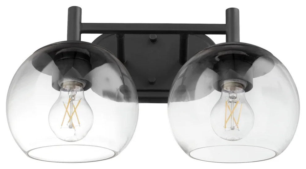 Quorum Lyon 2-Light Vanity 578-2-59, Matte Black