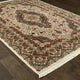 Mackenzie Traditional Border Medallion Ivory/ Multi Fringed Area Rug, 5'3"x7'6"
