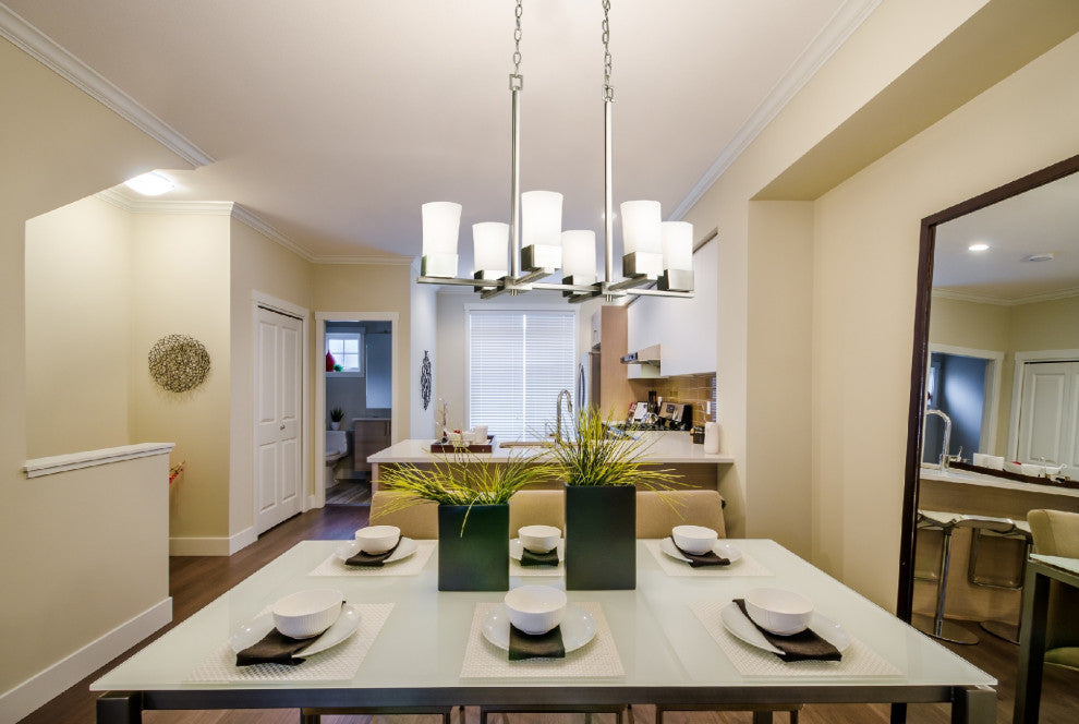 Ciara Springs 6 Light Pendant, Brushed Nickel