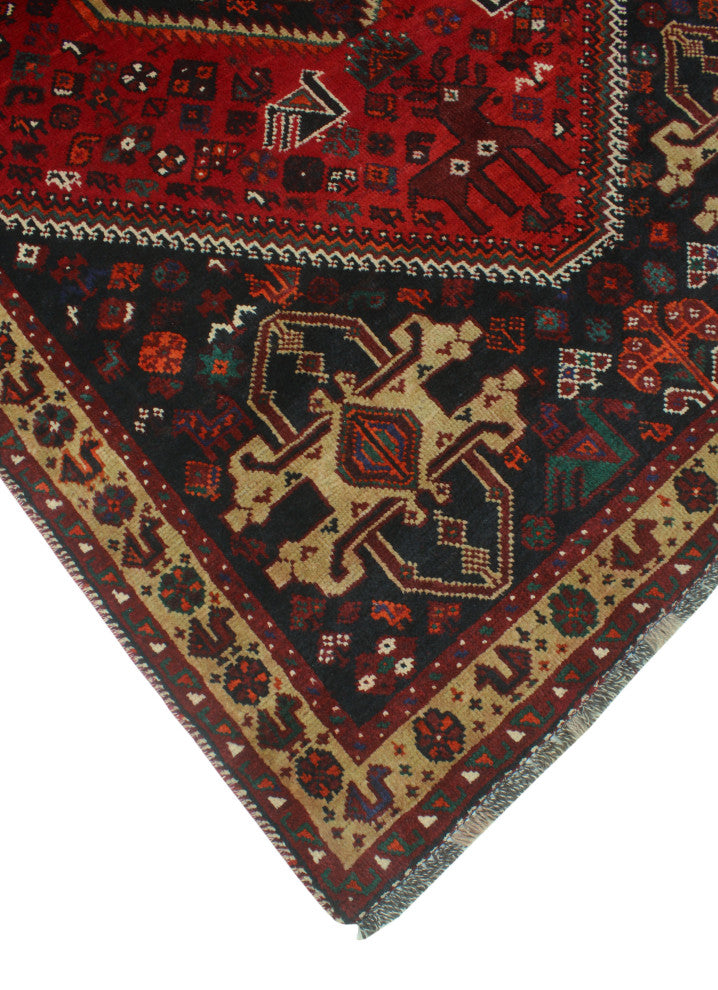 Fine Vintage Distressed Sherman Red Rug