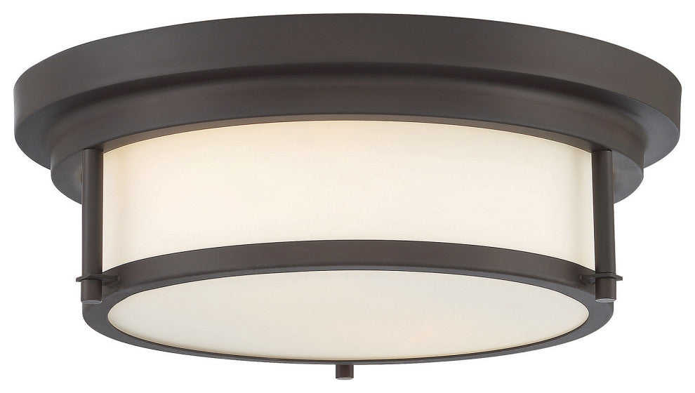 2-Light Ceiling Light, Matte Black, Oil Rubbed Bronze