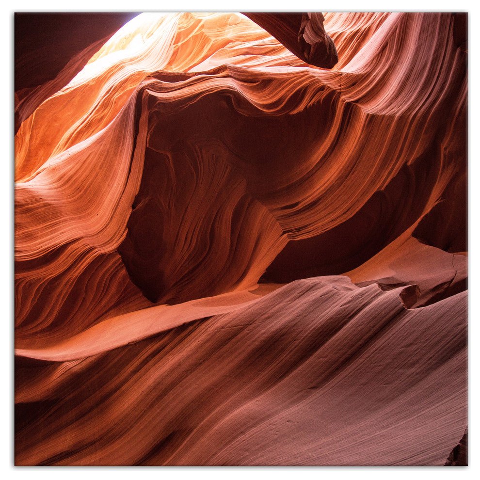 Sunlit Red Canyon  30x30 Canvas Wall Art