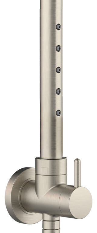 Atlantis 10-in Rain Showerhead Shower with 5-Body Jets and Handshower, Brushed Nickel, 2.5gpm