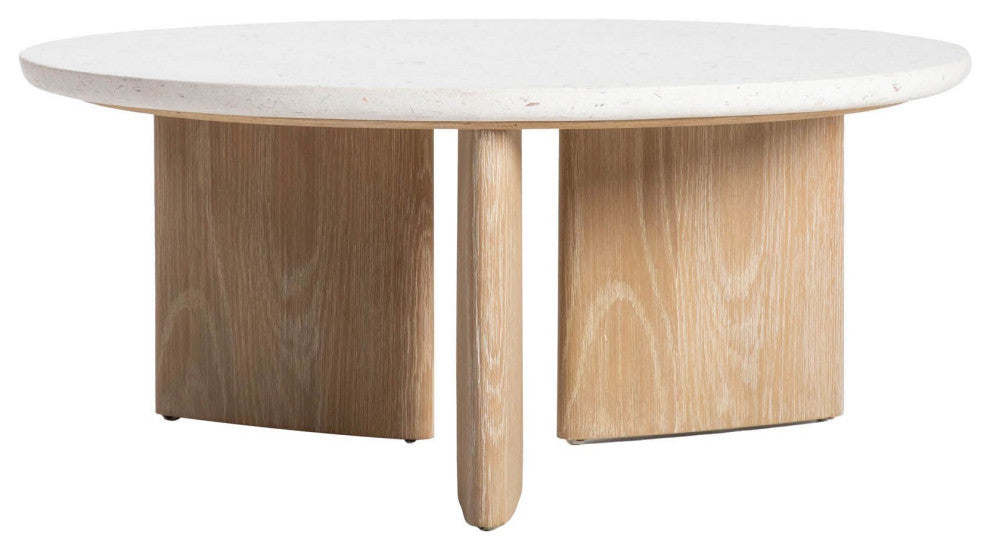 Destiny Oak Coffee Table, Seashell Finish