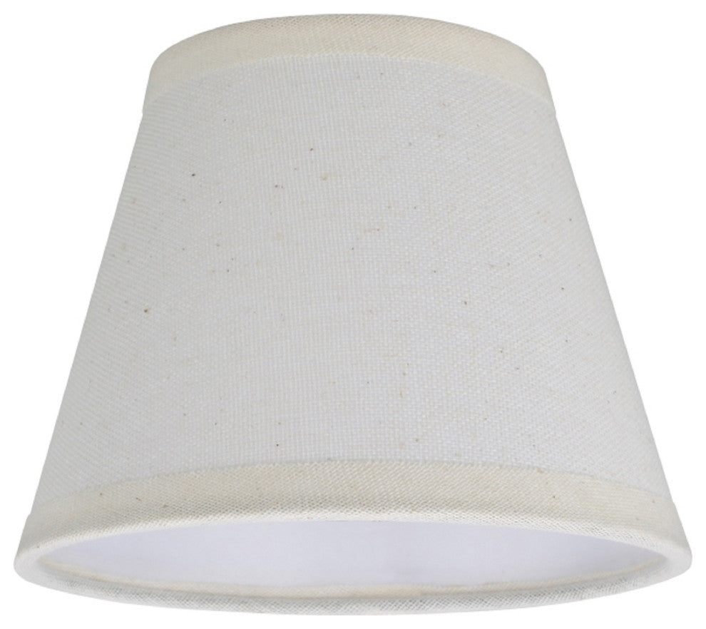 32001-9 Small Hardback Empire  Chandelier Clip On Lamp Shade Creme 3"x5"x4"