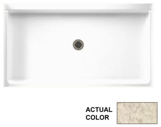 Swan 60.375x34.188x5.5 Solid Surface Shower Base, Mounta Haze