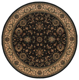 Oriental Weavers Ariana Collection Black/Ivory Oriental Indoor Area Rug 6' RND