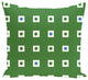Hip To Be Square Geometric Print Pillow, Leaf Green, 20"x20"
