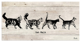 Ready2HangArt 'Cat Walk' Wrapped Canvas Pet Wall Art, 18"x36"