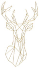Wrought Iron Deer Gold Head Sculpture