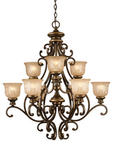 Norwalk 9 Light Bronze Umber Chandelier
