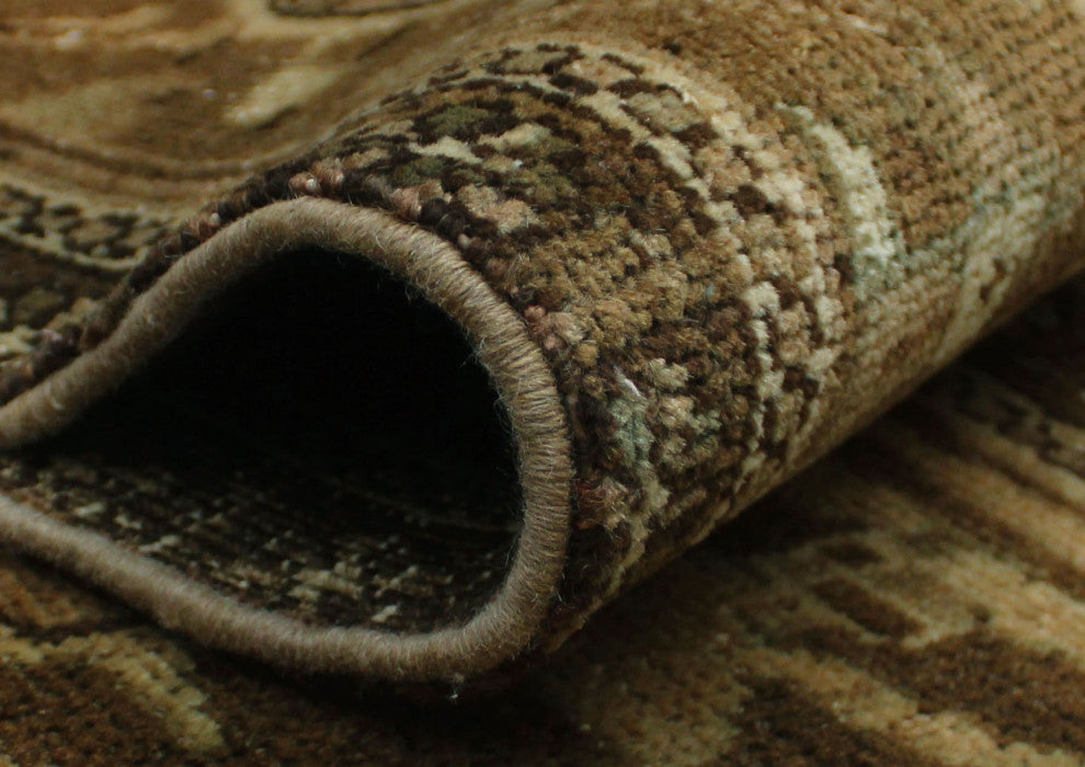 Fine Vintage Distressed Kit Brown Rug, 9''8x11''8